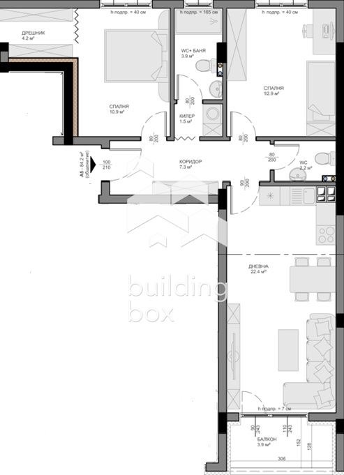 Продава 3-СТАЕН, гр. Варна, Владислав Варненчик 1, снимка 2 - Апартаменти - 54266354