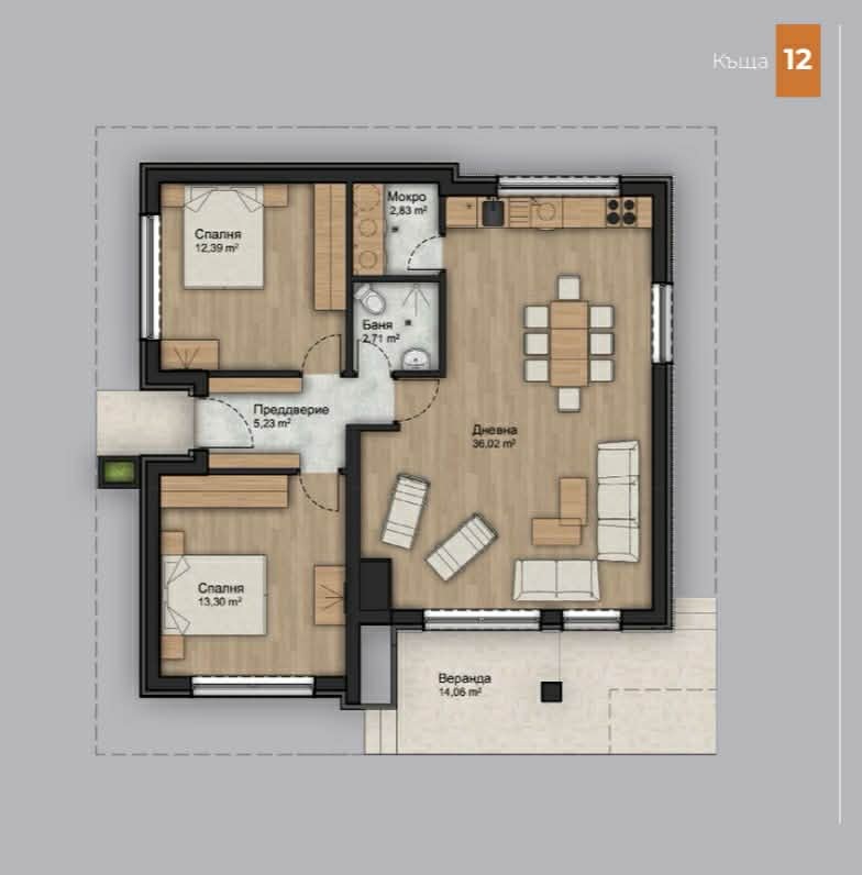 Продава КЪЩА, с. Алдомировци, област София област, снимка 4 - Къщи - 53108206