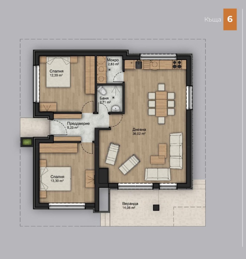 Продава КЪЩА, с. Алдомировци, област София област, снимка 3 - Къщи - 53108206