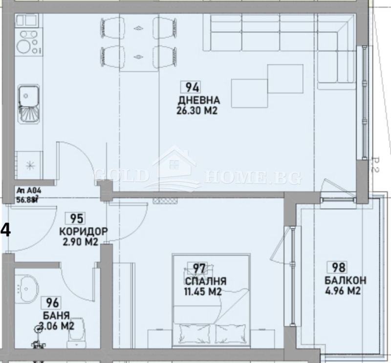 Продава 2-СТАЕН, гр. Пловдив, Южен, снимка 2 - Апартаменти - 53071058