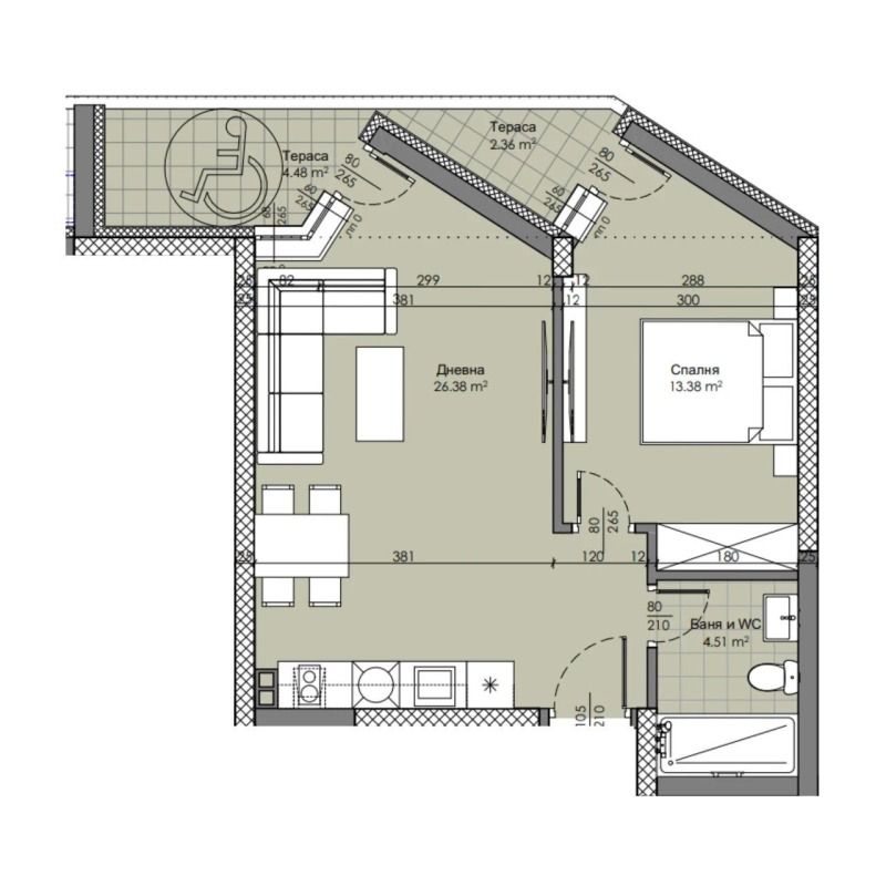 Продава  2-стаен град Пловдив , Христо Смирненски , 70 кв.м | 65849695 - изображение [2]