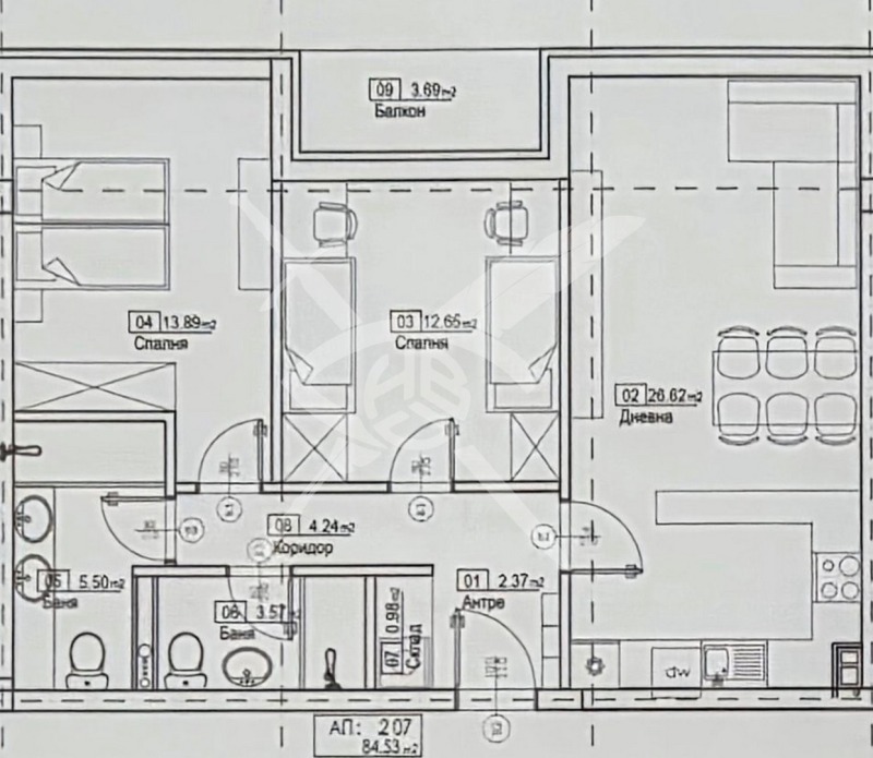 Продава 3-СТАЕН, гр. София, Овча купел, снимка 3 - Апартаменти - 53073583