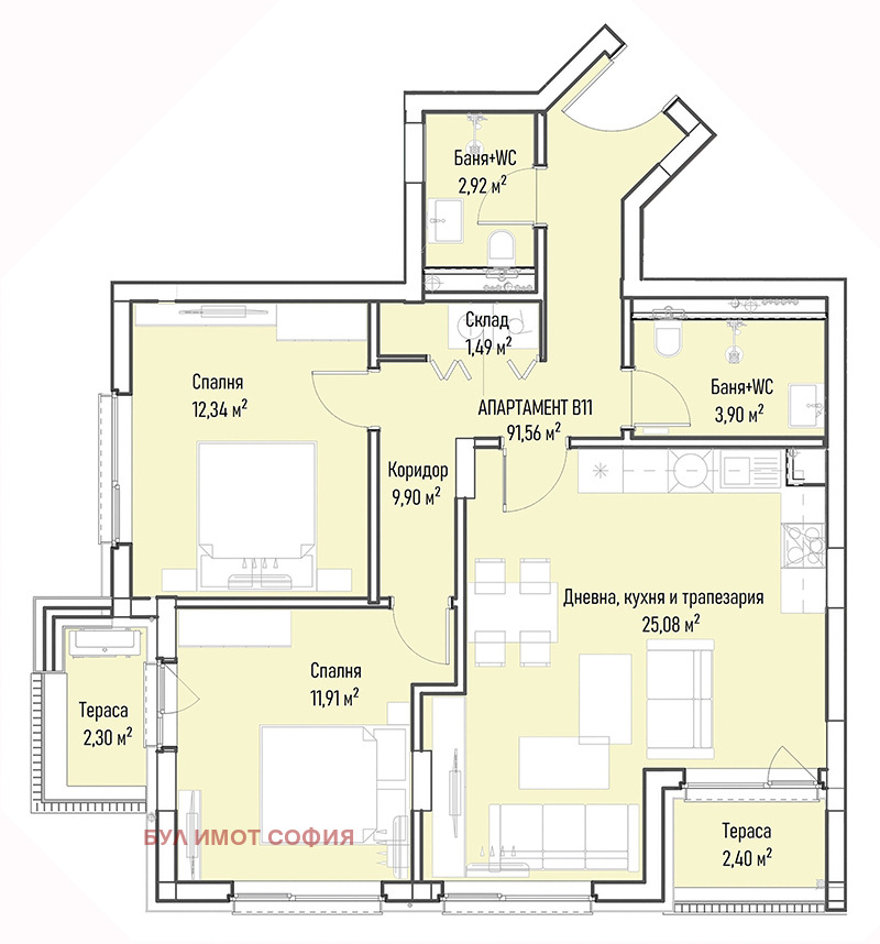 Продава 3-СТАЕН, гр. София, Младост 4, снимка 2 - Апартаменти - 53502965