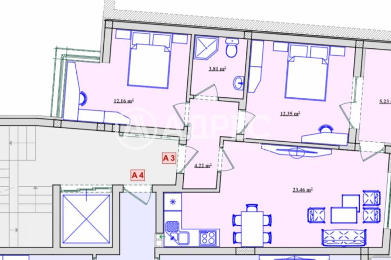 Продава 3-СТАЕН, гр. Хасково, Център