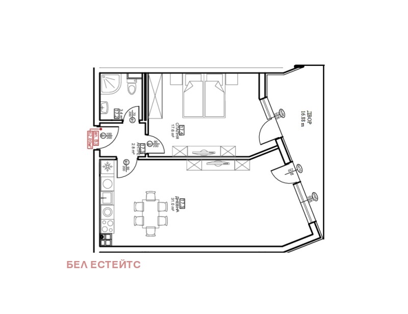 Продава 2-СТАЕН, гр. София, Малинова долина, снимка 2 - Aпартаменти - 47251551