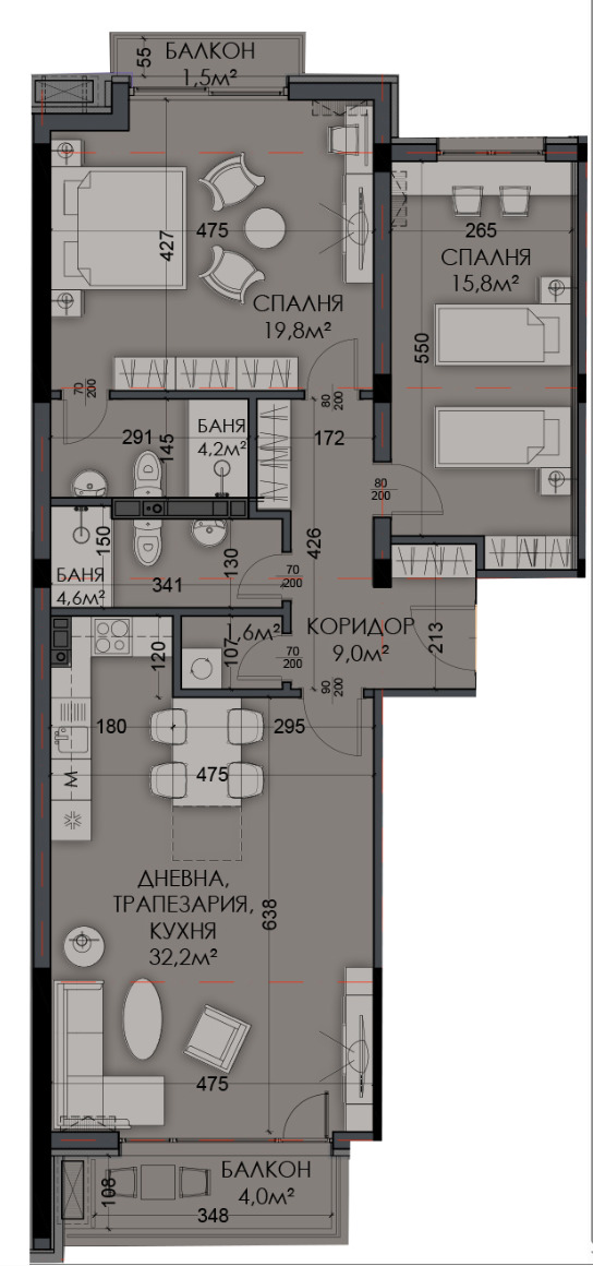 Продава 3-СТАЕН, гр. Варна, Виница, снимка 5 - Апартаменти - 53517730