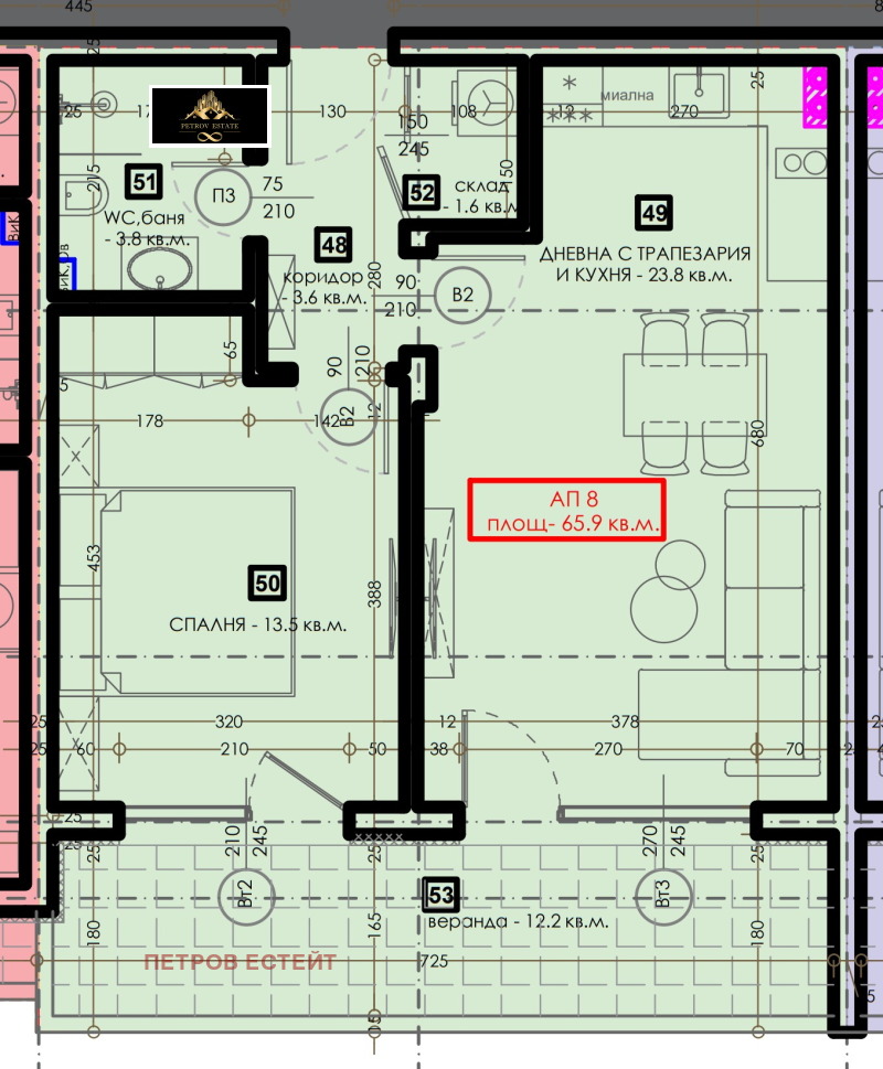 Продава 2-СТАЕН в област Пазарджик, гр. Велинград - 76 кв.м / 72 200 € » 141 210.93 лв., ПЕТРОВ ЕСТЕЙТ
