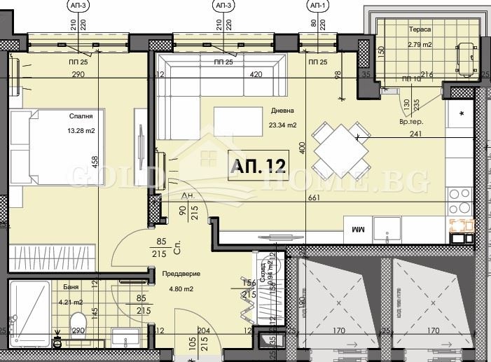 En venta  1 dormitorio Plovdiv , Gagarin , 57 metros cuadrados | 94852056 - imagen [4]