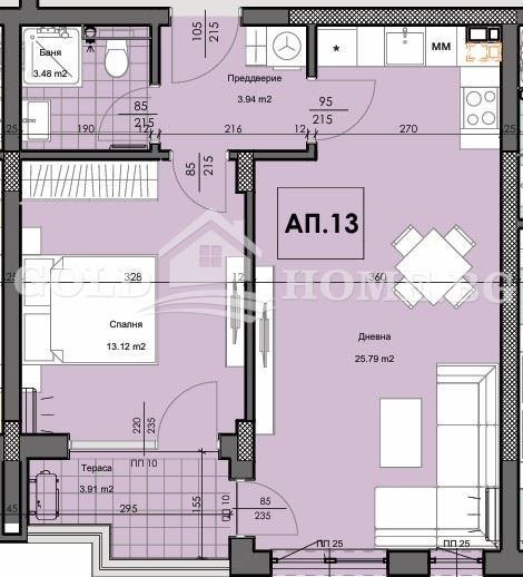 In vendita  1 camera da letto Plovdiv , Gagarin , 57 mq | 94852056 - Immagine [8]