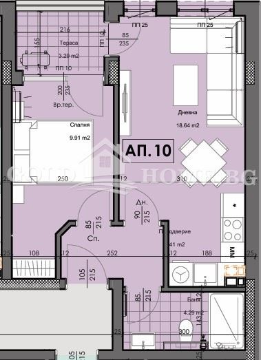 En venta  1 dormitorio Plovdiv , Gagarin , 57 metros cuadrados | 94852056 - imagen [2]