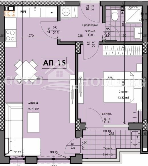 De vânzare  1 dormitor Plovdiv , Gagarin , 57 mp | 94852056 - imagine [10]