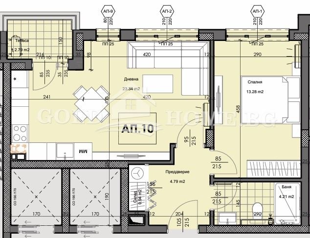 Продава 2-СТАЕН, гр. Пловдив, Гагарин, снимка 2 - Aпартаменти - 47452191