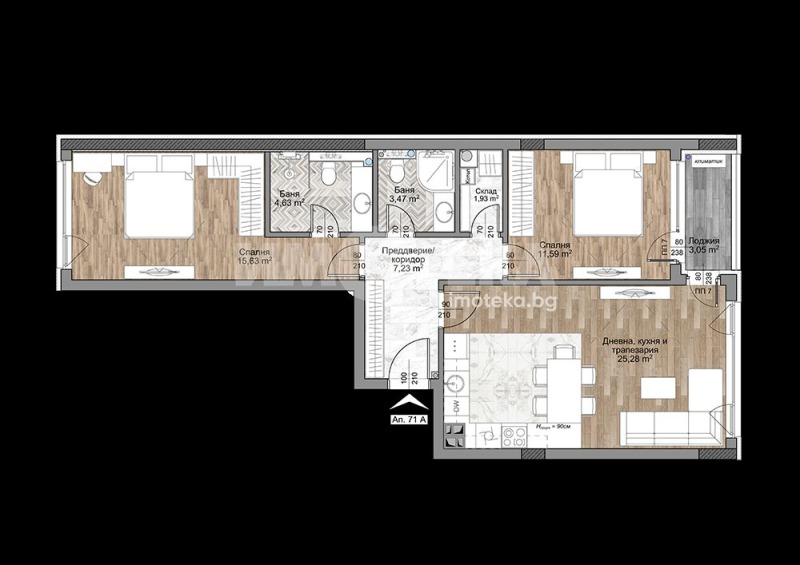 Te koop  2 slaapkamers Sofia , Mladost 4 , 100 m² | 24138368 - afbeelding [2]