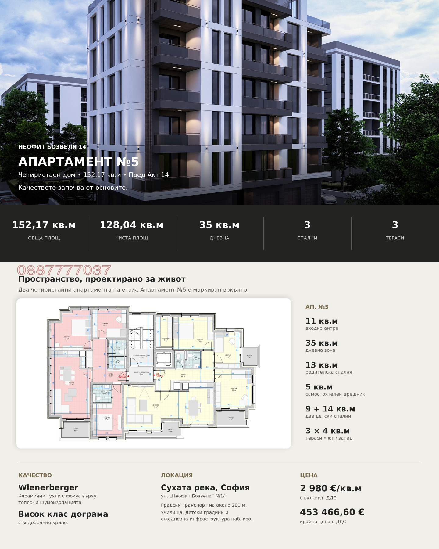 Продава 4-СТАЕН, гр. София, Сухата река, снимка 3 - Апартаменти - 55783803