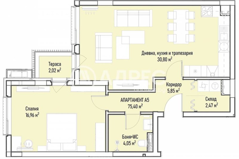 En venta  1 dormitorio Sofia , Mladost 4 , 93 metros cuadrados | 37334329 - imagen [4]