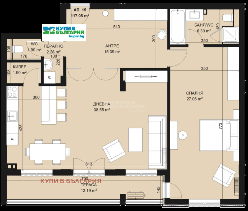 Продава 2-СТАЕН, град Варна, Бриз • 229200 € / 448276.24 лв. • 87745123 1