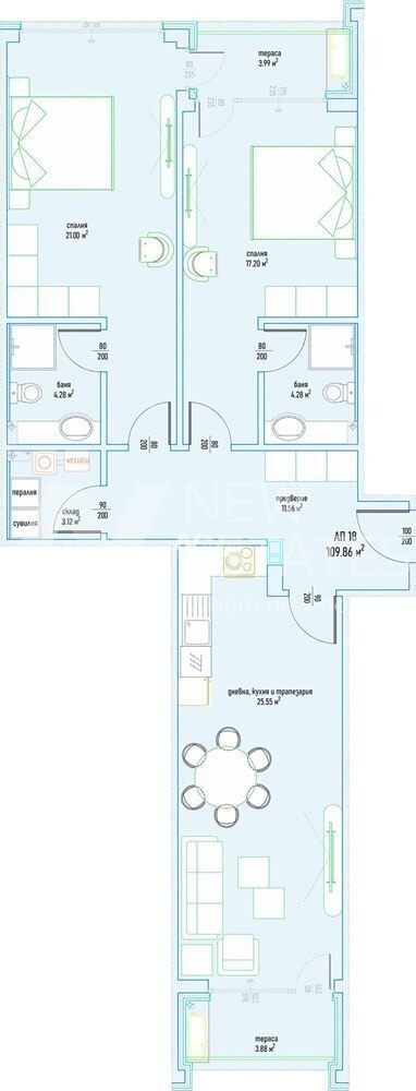 Продава 3-СТАЕН, гр. София, Малинова долина, снимка 6 - Апартаменти - 55463817