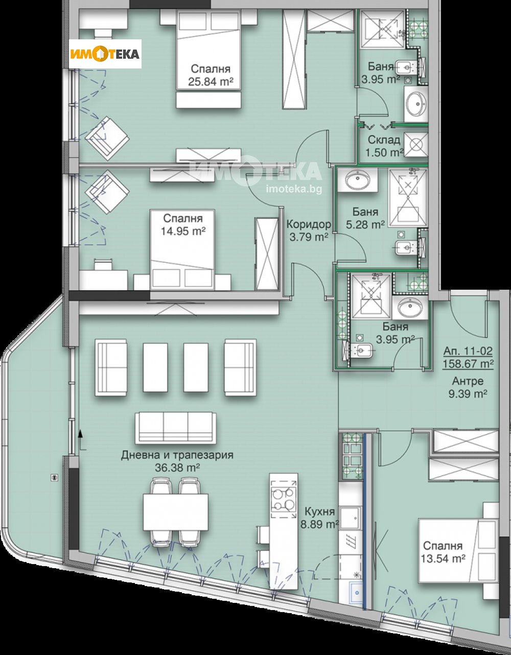 Продава МНОГОСТАЕН, гр. София, Кръстова вада, снимка 2 - Апартаменти - 41572554