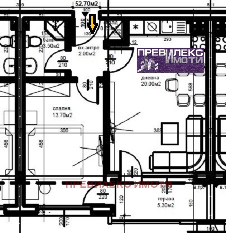 Продава  2-стаен, град Пловдив, Коматевски възел • 66 400 EUR • ID 60447385 — holmes.bg - [1] 