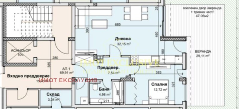 Til salg  1 soveværelse Plovdiv , Yuzhen , 130 kvm | 99057175 - billede [2]