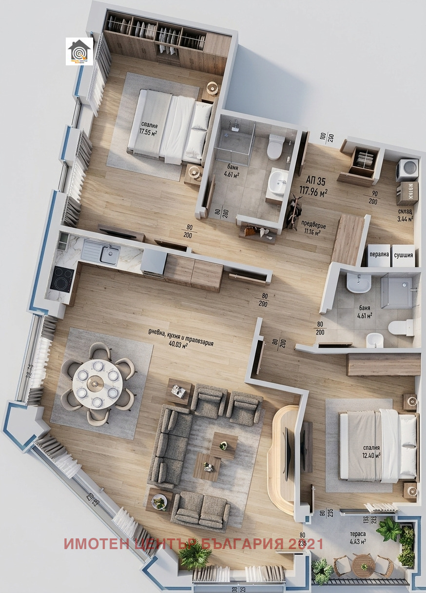 Продава 3-СТАЕН, гр. София, Малинова долина, снимка 2 - Апартаменти - 55640859
