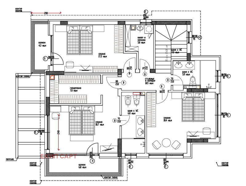 Продава  Къща град Варна , м-т Горна Трака , 217 кв.м | 82086689 - изображение [9]