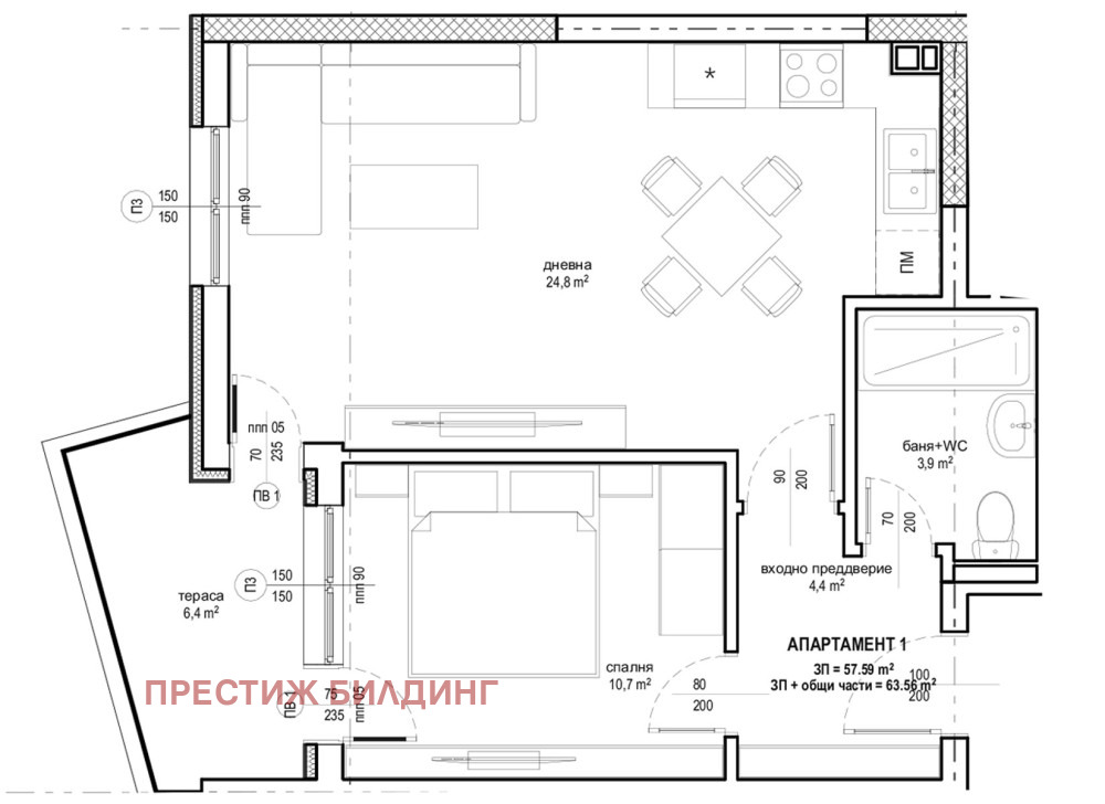 Продава 2-СТАЕН, гр. София, Витоша, снимка 2 - Апартаменти - 54060914