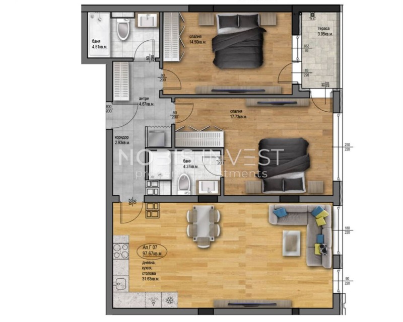 Zu verkaufen  2 Schlafzimmer Plowdiw , Ostromila , 110 qm | 15385903 - Bild [3]