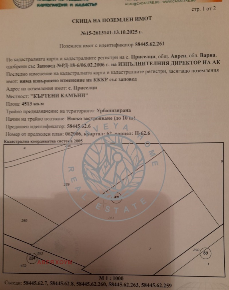 Продава ПАРЦЕЛ, област Варна, с. Приселци • 100000 € / 195583.00 лв. • 55317336 1
