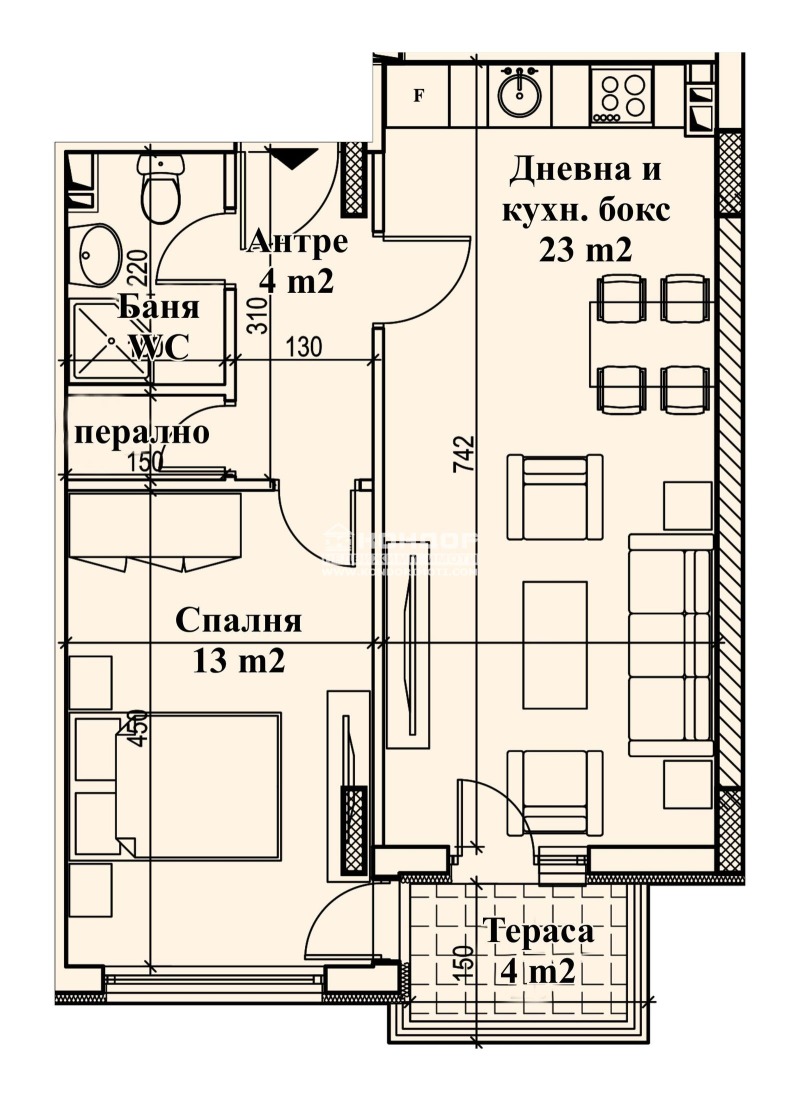 De vânzare  1 dormitor Plovdiv , Cârșiiaca , 68 mp | 17966038 - imagine [2]