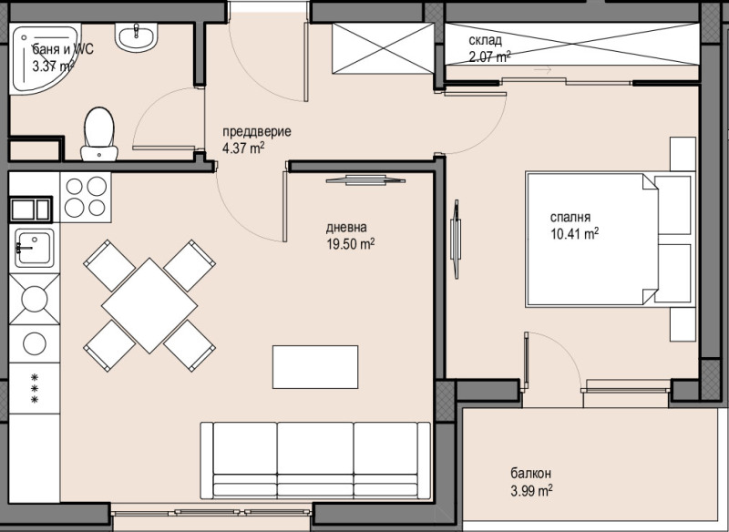 Продава 2-СТАЕН, гр. София, Овча купел, снимка 6 - Aпартаменти - 49587289