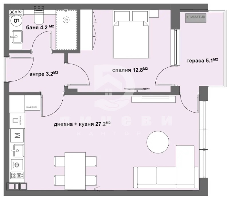 À vendre  1 chambre Stara Zagora , Samara 3 , 66 m² | 56275026 - image [8]