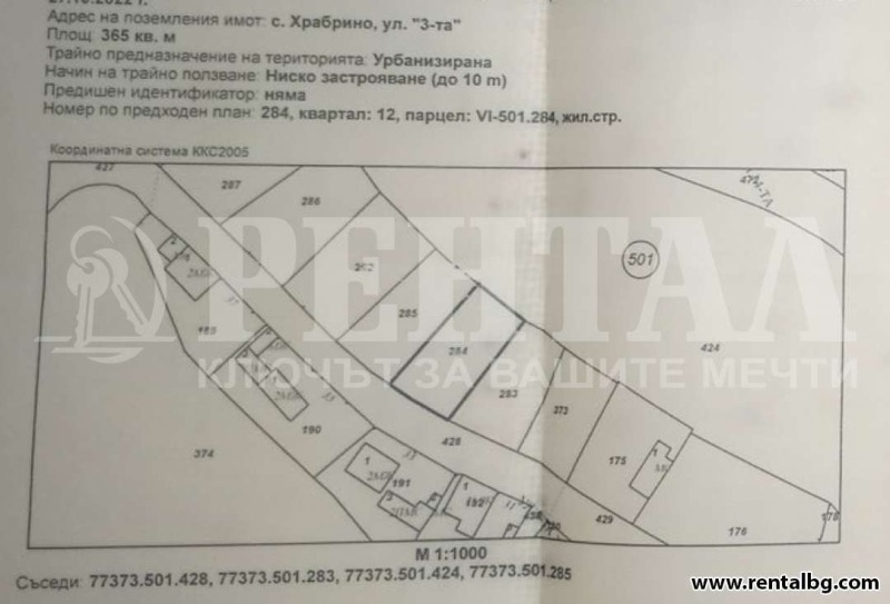 Προς πώληση  Οικόπεδο περιοχή Plovdiv , Χραβρηνο , 366 τ.μ | 68899784 - εικόνα [5]