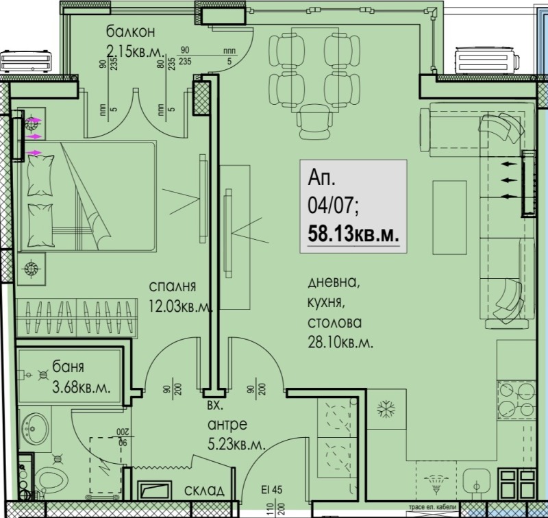 Продава 2-СТАЕН в град Пловдив, Кючук Париж - 71 кв.м / 113 740 € » 222 456.10 лв., СПЕШЪЛ ПРОПЪРТИС