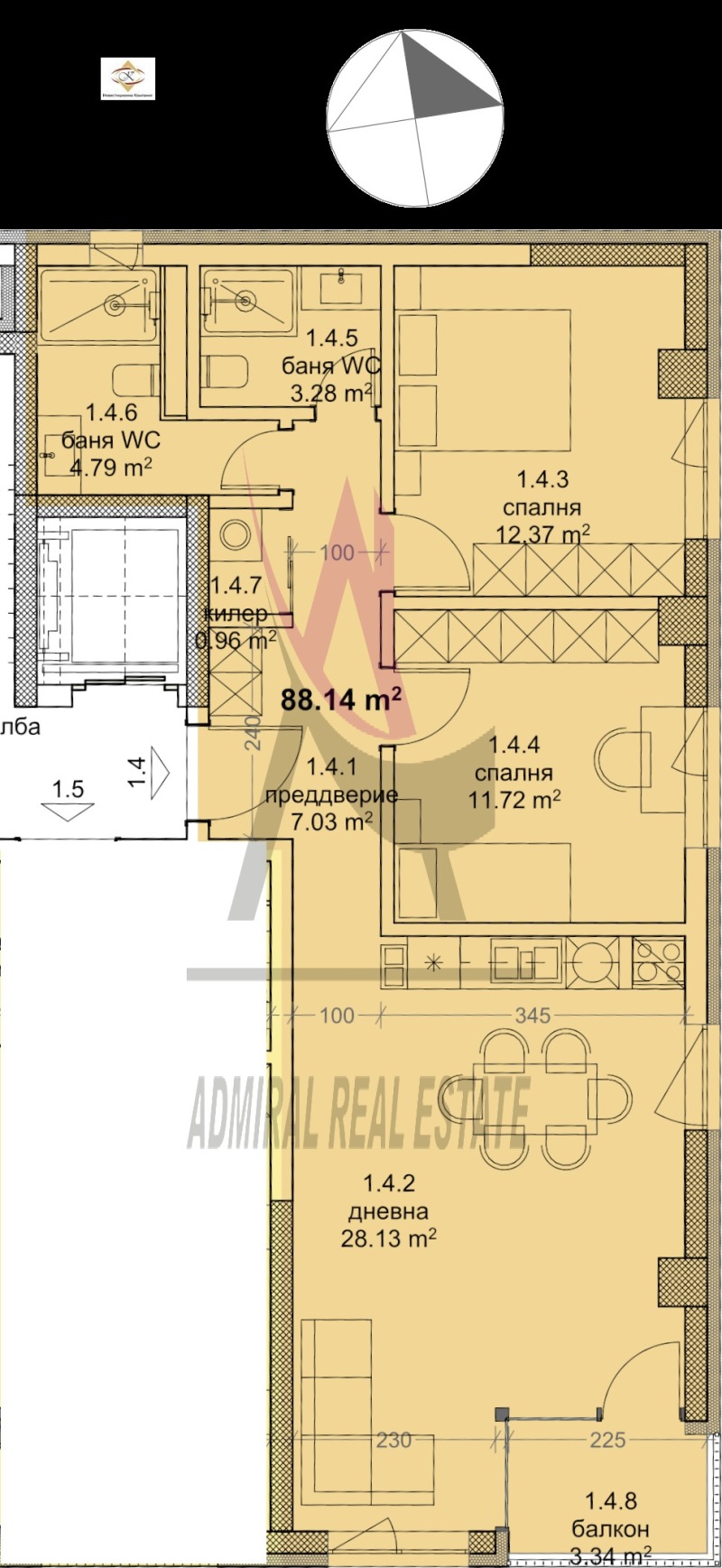 Na prodej  2 ložnice Varna , Mladost 2 , 106 m2 | 98636079 - obraz [2]