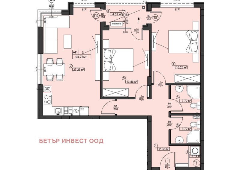 Продава 3-СТАЕН, гр. София, Манастирски ливади, снимка 1 - Aпартаменти - 47519525