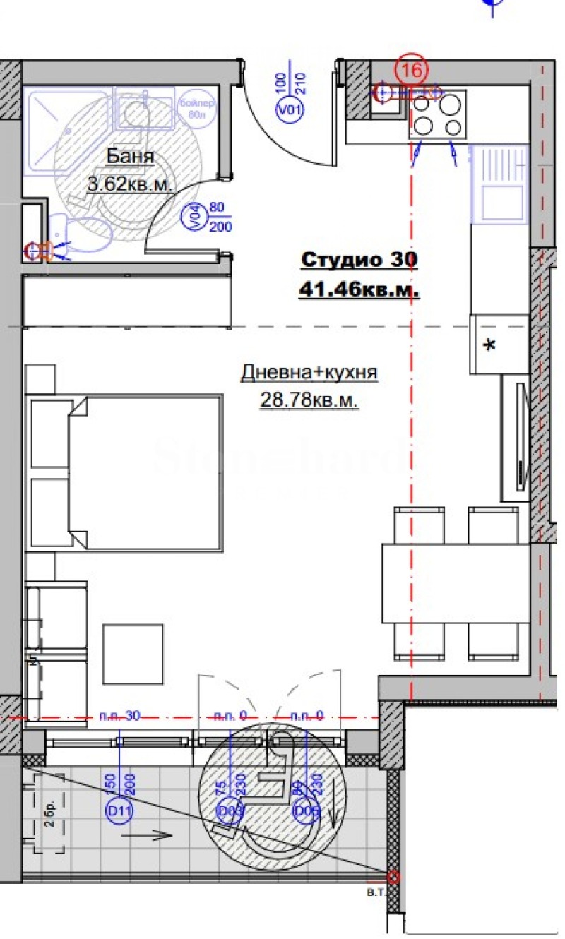Te koop  Studio regio Boergas , Tsarevo , 47 m² | 96096358 - afbeelding [2]