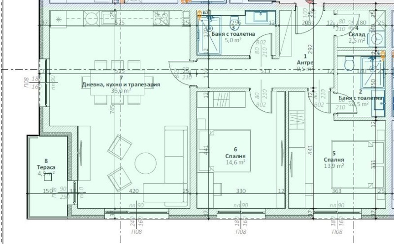 Продава 3-СТАЕН, гр. Пловдив, Коматево, снимка 3 - Апартаменти - 52375354