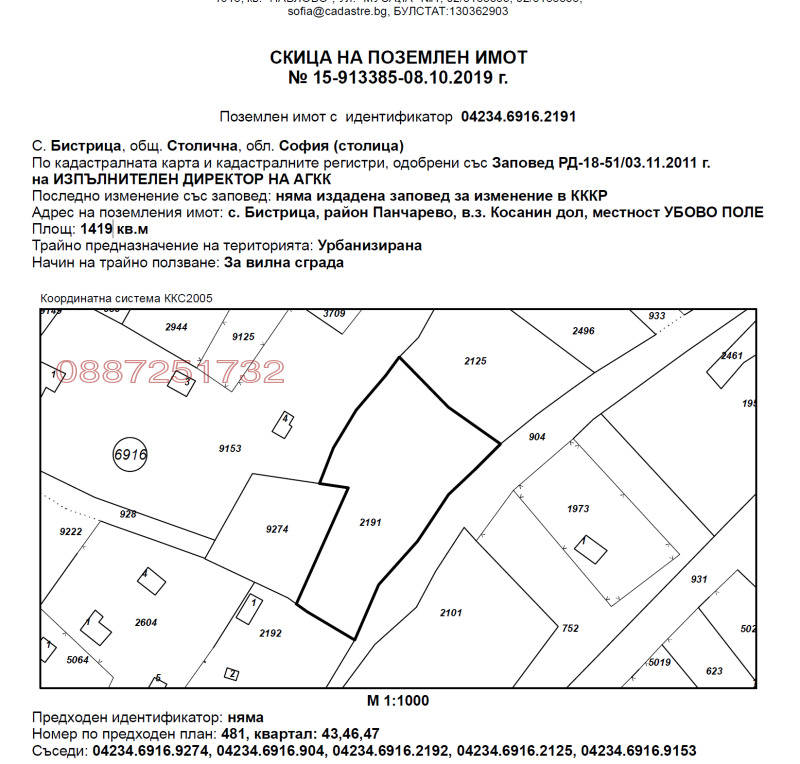 Myytävänä  Juoni Sofia , Bistritsa , 1000 neliömetriä | 41156569 - kuva [15]