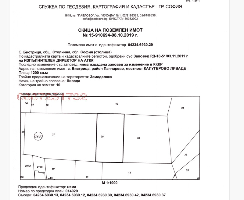 Myytävänä  Juoni Sofia , Bistritsa , 1000 neliömetriä | 41156569 - kuva [5]