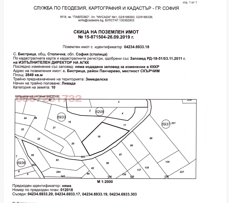 Myytävänä  Juoni Sofia , Bistritsa , 1000 neliömetriä | 41156569 - kuva [10]