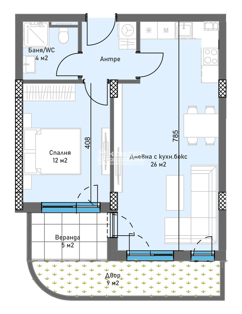 À vendre  1 chambre Plovdiv , Trakiya , 82 m² | 98895093 - image [2]