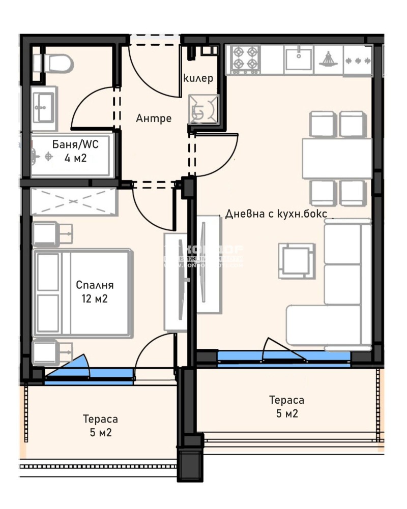 Продава 2-СТАЕН, гр. Пловдив, Остромила, снимка 4 - Апартаменти - 52934686