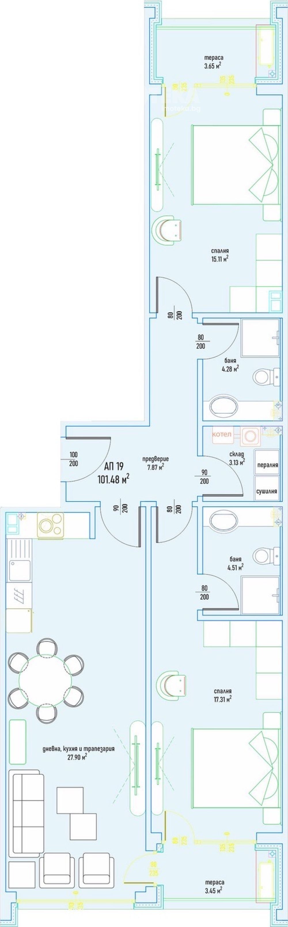 Продава 3-СТАЕН, гр. София, Малинова долина, снимка 4 - Апартаменти - 54338252
