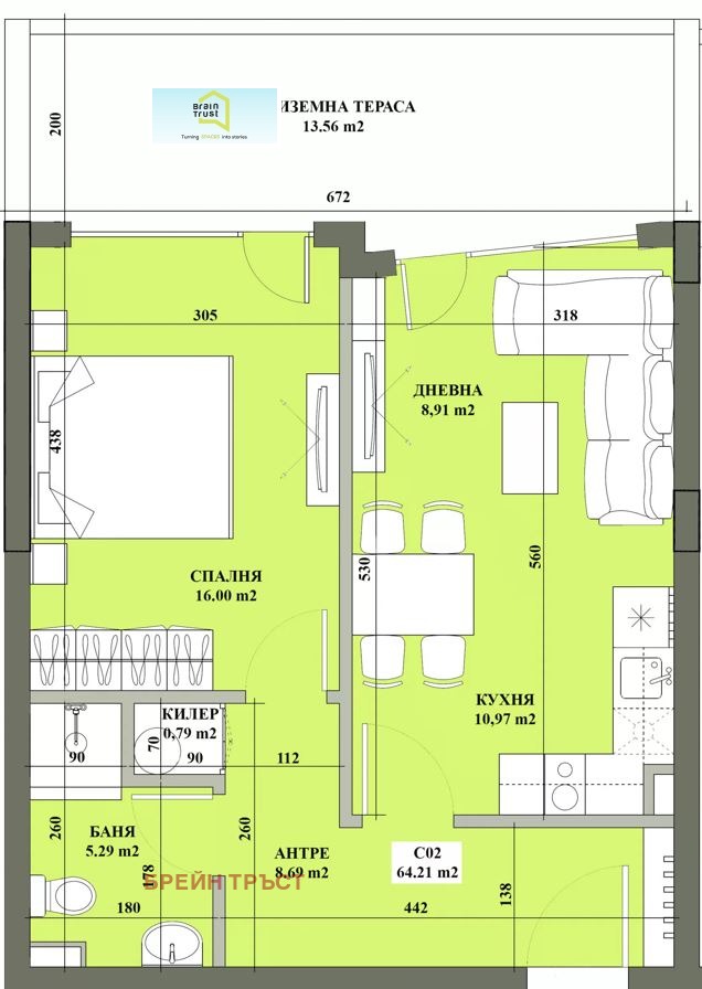 Til salg  1 soveværelse Sofia , Manastirski livadi , 57 kvm | 54857379 - billede [2]