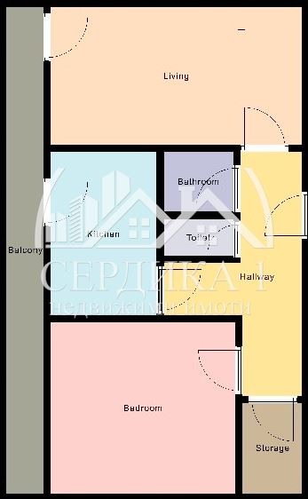 Til salgs  1 soverom Sofia , Zapaden park , 62 kvm | 18590972