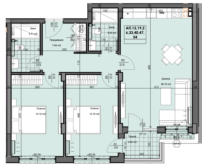 Продава 3-СТАЕН, гр. Пловдив, Гагарин, снимка 2 - Aпартаменти - 49220545