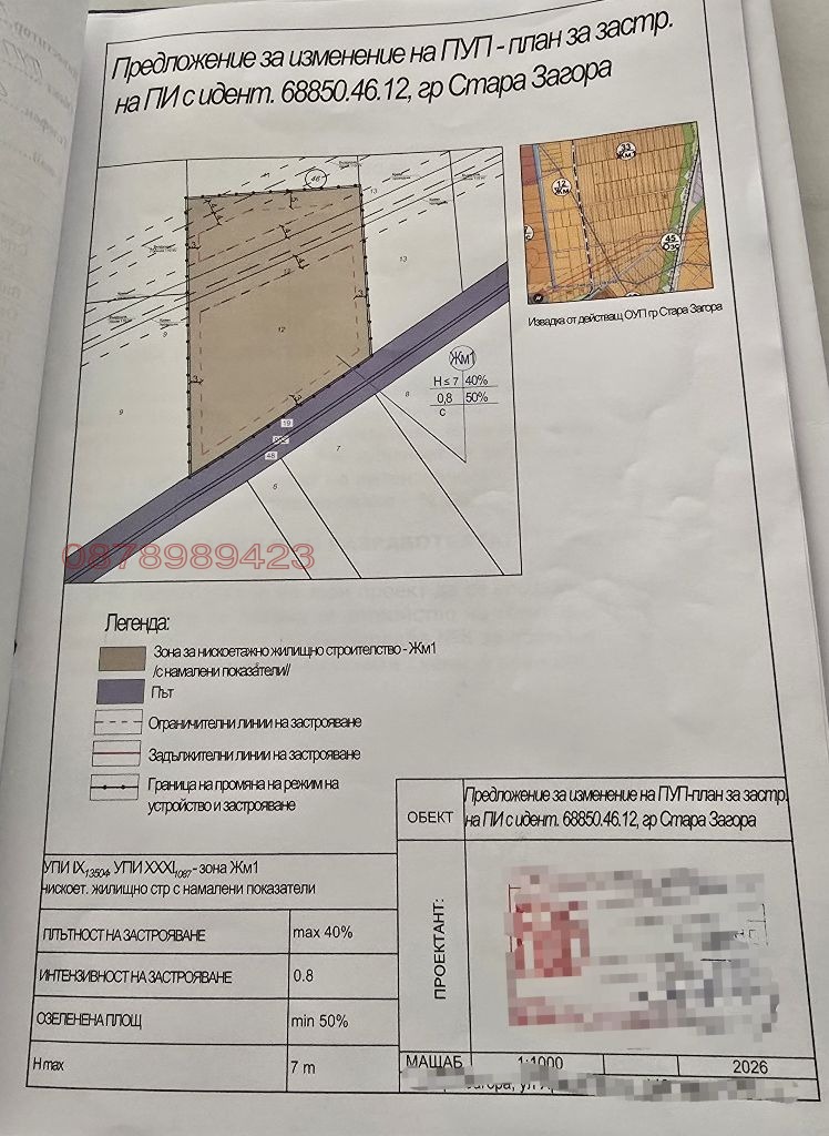 Продава ПАРЦЕЛ, гр. Стара Загора, Самара 3