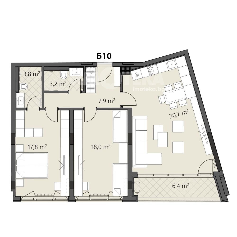 Продава 3-СТАЕН, гр. София, Овча купел 2, снимка 2 - Апартаменти - 55142315