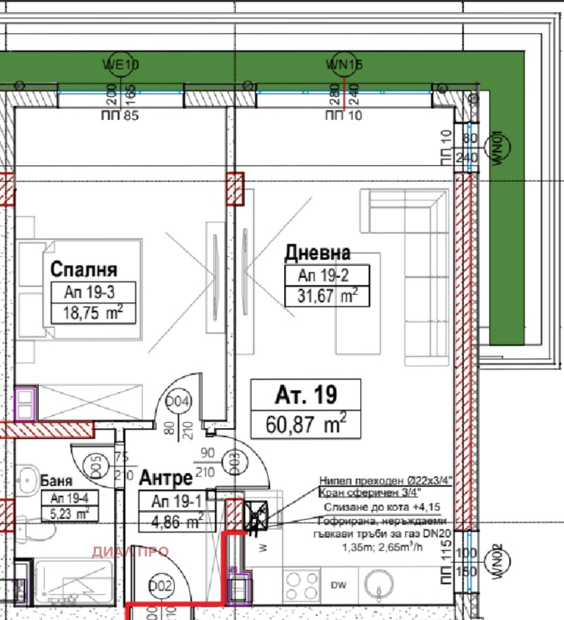 Zu verkaufen  1 Schlafzimmer Sofia , m-t Kambanite , 72 qm | 57354472 - Bild [16]